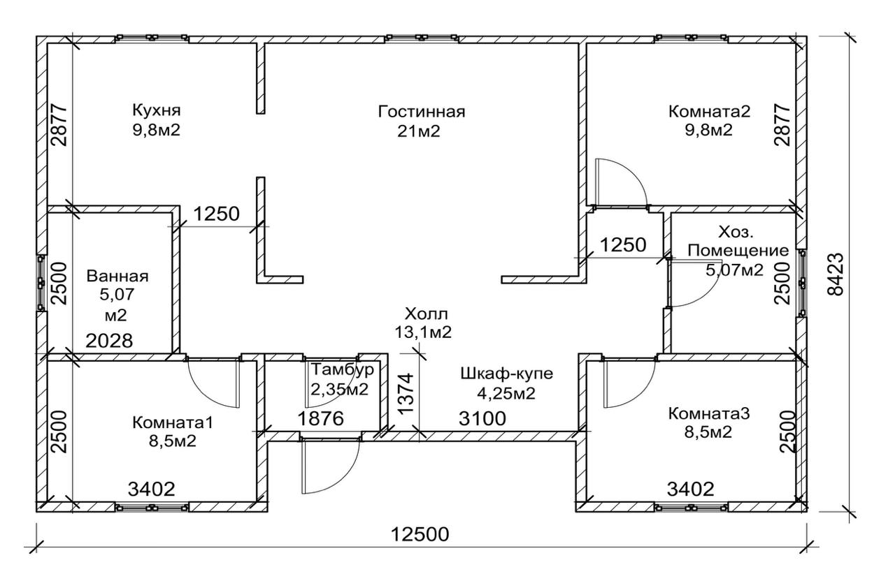 Домокомплект 105м2
